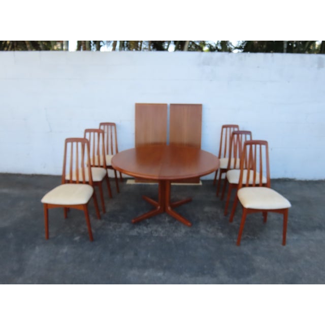 Edvard Valentinsen Danish Modern Dining Table Six Svegard Chairs 2 Leaves 6311 For Sale - Image 4 of 18