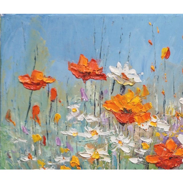 Original oil painting by Sean Wu, Fresh flowers are in full bloom.