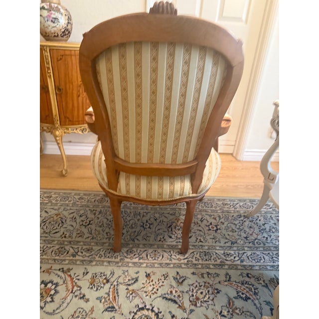 Late 20th Century French Louis XV Style Carved Armchair For Sale - Image 4 of 9