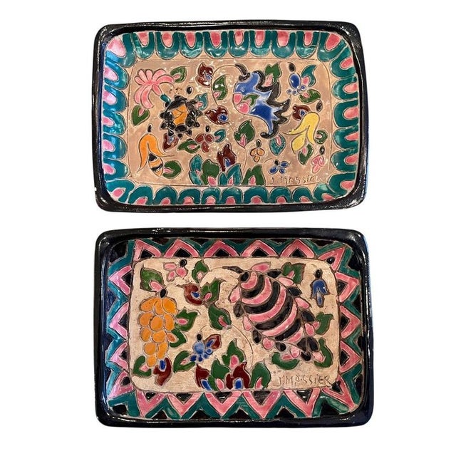 Trinket Trays by J. Massier for Vallauris, Set of 2 For Sale - Image 12 of 12