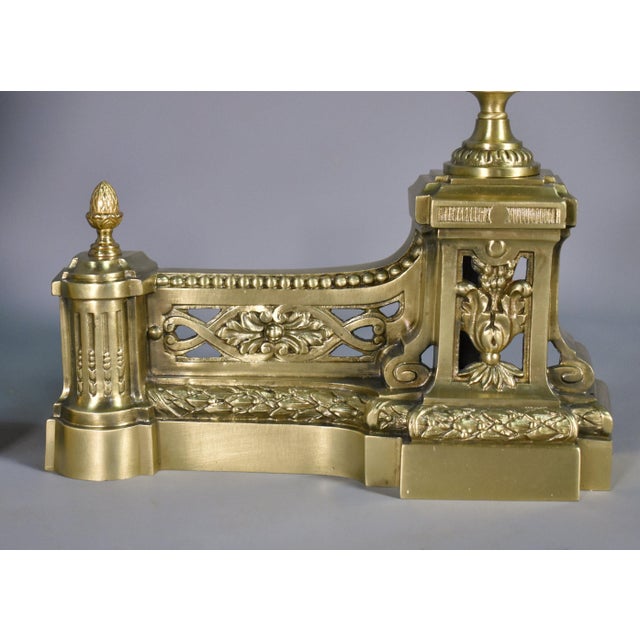 Napoleon III French Fire Dogs in Bronze, 19th Century, Set of 2 For Sale - Image 11 of 14