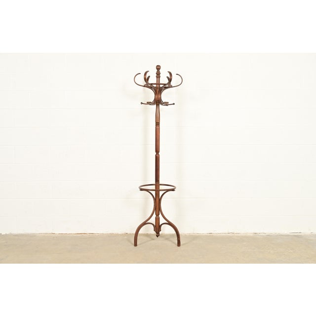 Thonet Style Antique Bentwood Hall Tree Coat and Hat Floor Standing Rack, Circa 1900 For Sale - Image 9 of 9