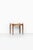 - Stool in the style of Aksel Bender Madsen & Ejnar Larsen - Produced in Denmark, 1950s - Teak frame and woven cane seat