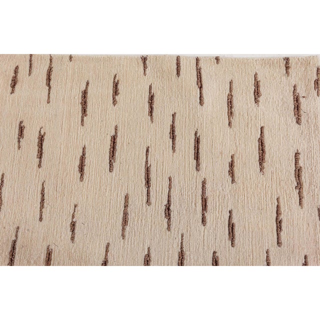 Modern Wool and Leather Runner by Doris Leslie Blau For Sale - Image 4 of 6