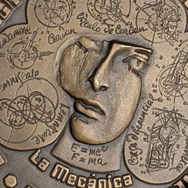 Miguel Berrocal, Opus 294 Medal, La Mecánica Electricidad Gijón, 1982, Bronze For Sale - Image 4 of 7