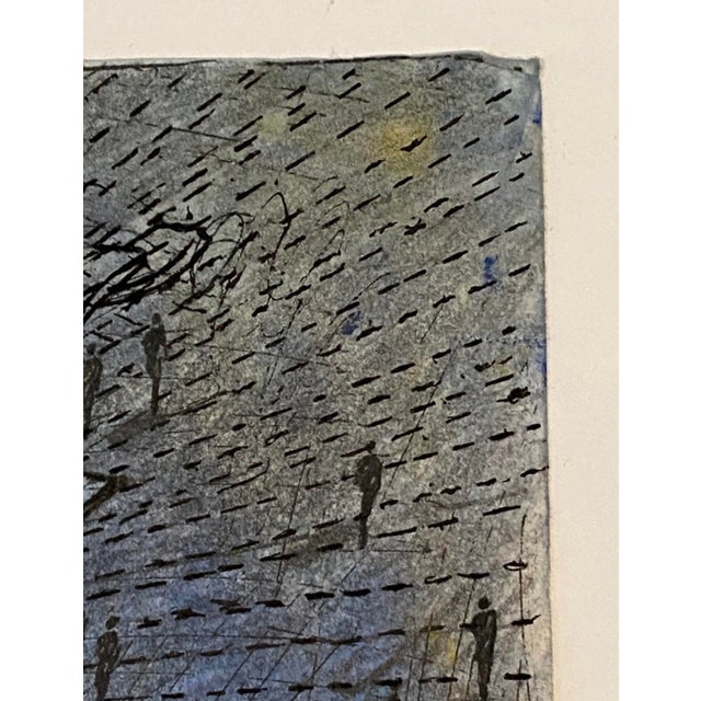 Contemporary Ruth Esserman Mixed Media Drawing, 16x20 Mounted (Chicago Artist 1936-2022 For Sale - Image 3 of 4