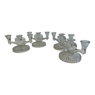 Mid 20th Century Cambridge Glass Candelabras- Set of 4 For Sale