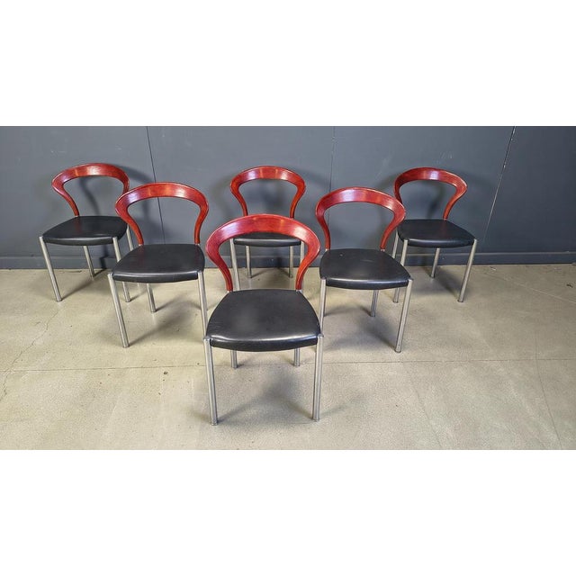 Vintage Lotus Chairs by Hartmut Lohmeyer for Kusch & Co., 1970s, Set of 6 For Sale - Image 13 of 14