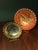 Imperial Glass Iridescent Marigold & Green Bowls - a Pair For Sale - Image 4 of 7