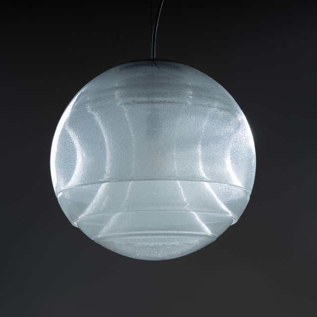 Murano Glass Suspension Lamp by Carlo Nason, Mazzega, 1970s For Sale - Image 9 of 11