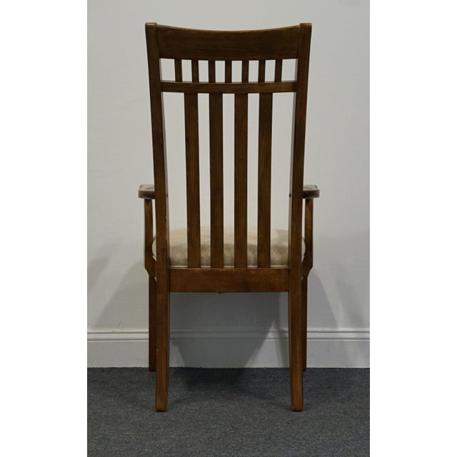 Sumter Cabinet Quarter Sawn Oak Mission Style Arts & Crafts Dining Arm Chair For Sale In Kansas City - Image 6 of 9