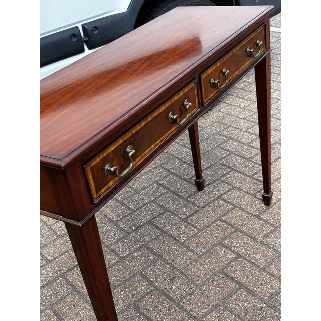Console Table in Mahogany with Two Drawers For Sale - Image 3 of 10