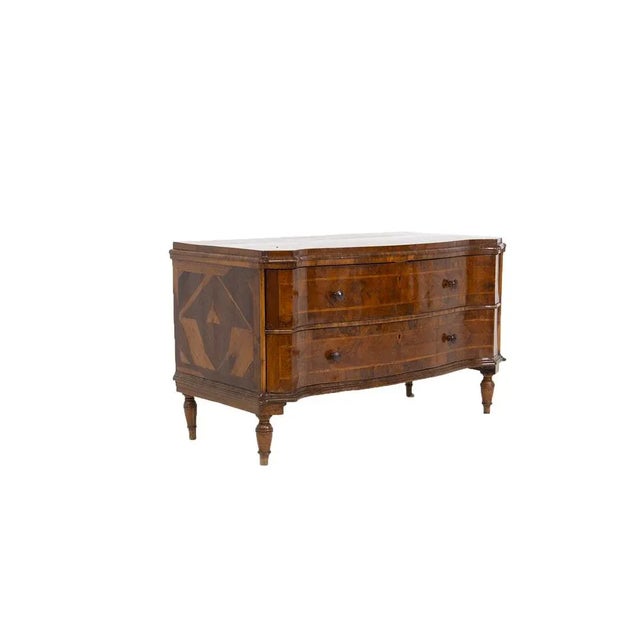 Antique Italian Baroque Walnut Root Dresser, Veneto For Sale - Image 13 of 13