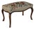 Antique Louis XV Walnut Footstool With Floral Needlepoint Upholstery For Sale