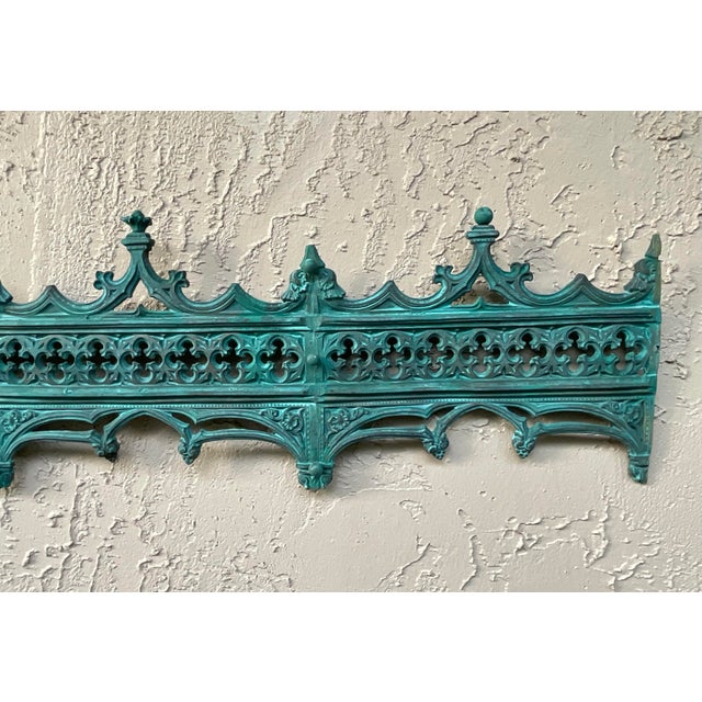 Funky Exquisite Antique Bronze Architectural Wall Hanging For Sale - Image 10 of 18