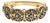 10K Yellow Gold Plated .925 Sterling Silver 3/8 Cttw Champagne Diamond Lattice Work Band Ring - Size 8 For Sale