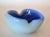 Murano Italian Blown Murano Glass Two-Color Blue Round Shaped Catchall Bowl For Sale - Image 4 of 13