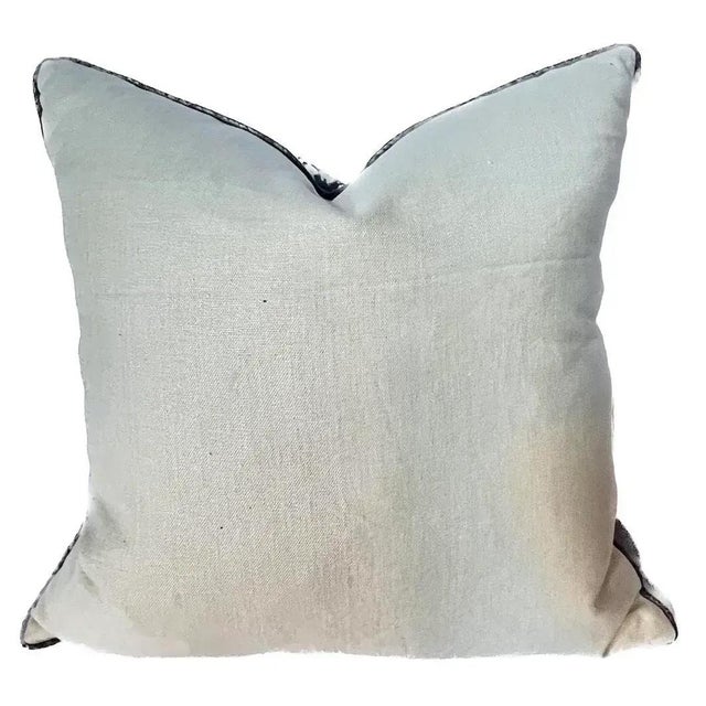 Dark Gray Pair of Vintage Auburgine Floral Pillows For Sale - Image 8 of 12