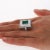 2000 - 2009 5.17 Carat Colombian Emerald & Baguette Diamond Rectangle Art Deco Frame Ring Size 6 For Sale - Image 5 of 10