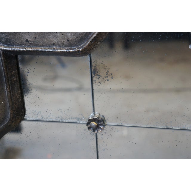 Silver Set of 2 Uttermost Prisca 12597p Gothic Quatrefoil Paneled Silver Wall Mirrors For Sale - Image 8 of 11