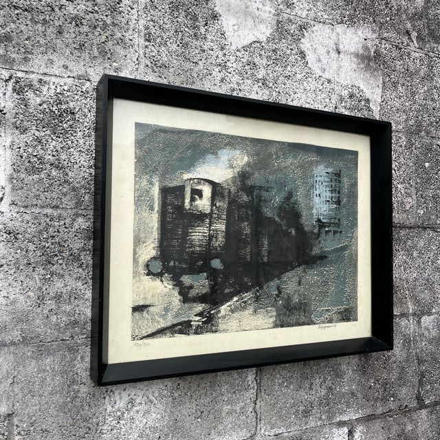 Renzo Vespignani "The Train" Framed Numbered and Hand Signed Lithograph, 1962 For Sale - Image 4 of 16