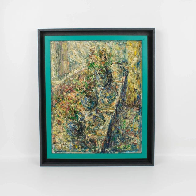 Brutalist Still Life in the Summer Oil on Canvas Painting by e.j.e. Dulfer For Sale - Image 4 of 13