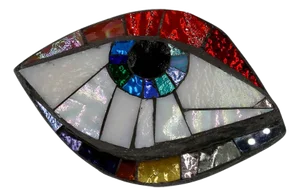 Anti Evil Eye Mosaic #22 Wall Sculpture by Ruth Minola Scheibler