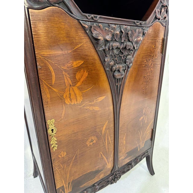 Marquetry Cabinet in Mahogany, 1890s For Sale - Image 3 of 9