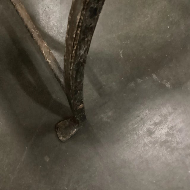 Metal Early 20th Century Iron & Brass Savanarola Folding Chair For Sale - Image 7 of 11