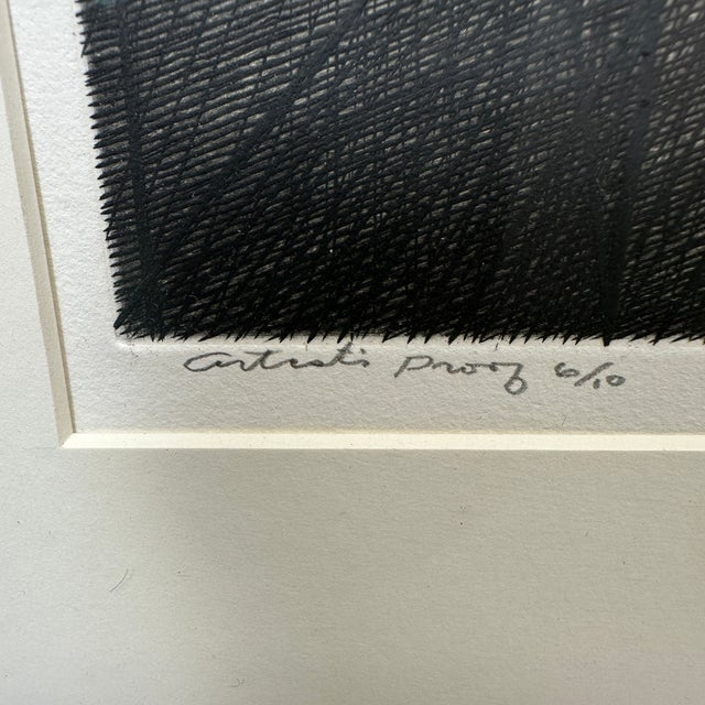 Armin Landeck “Stairhall” k.104 Artist Proof 6/10 Signed 1950 Drypoint Engraving For Sale - Image 4 of 10