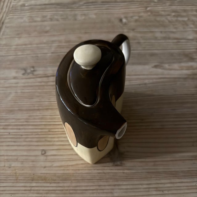 Contemporary Vintage Hand-Painted Postmodern Ceramic Teapot by Herman Dodge & Son For Sale - Image 3 of 5
