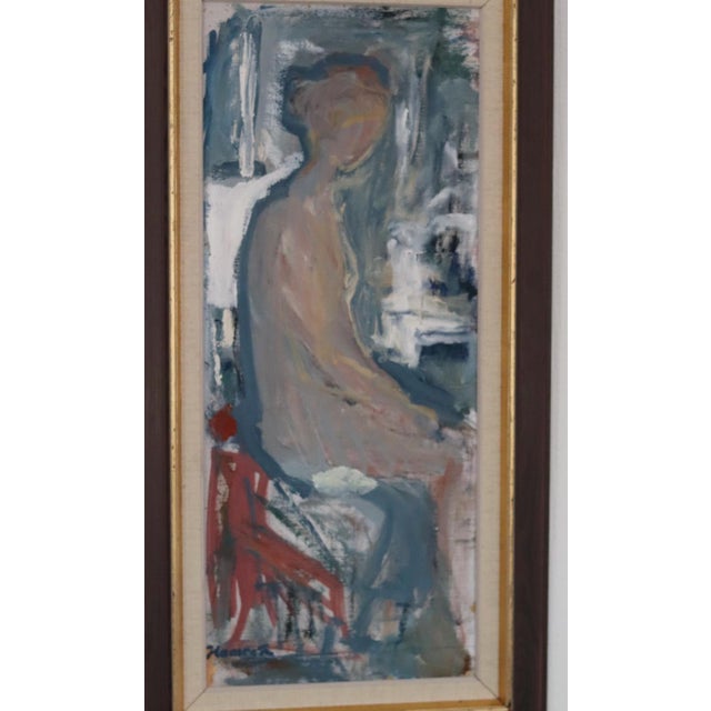 Bengt Hamrén, Sitting Model, 1960s, Oil on Canvas, Framed For Sale - Image 4 of 18