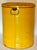 Large Industrial Lard Metal Tin Mustard Color, 20.25 Inches Height For Sale - Image 4 of 10