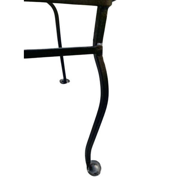 Vintage Salterini Wrought Iron Outdoor Patio Dining Chair, Attributed For Sale - Image 9 of 9