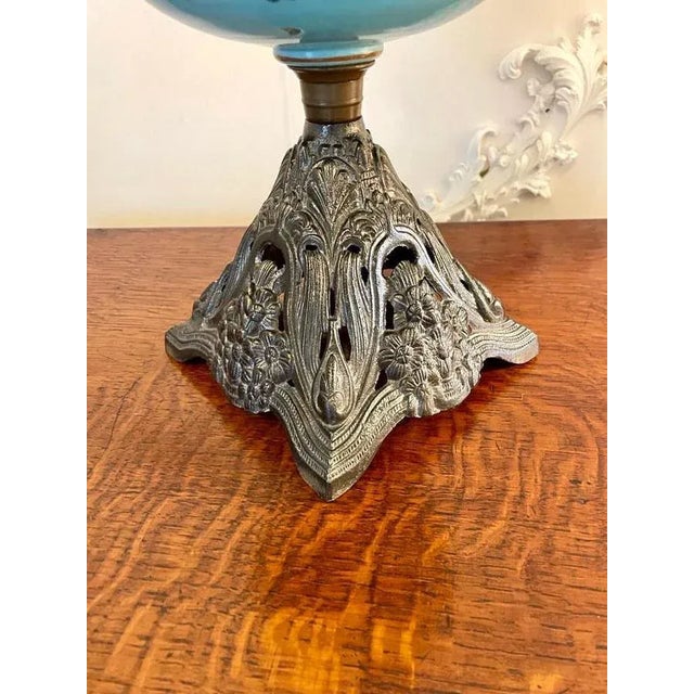 Antique Victorian Oil Lamp For Sale - Image 4 of 5