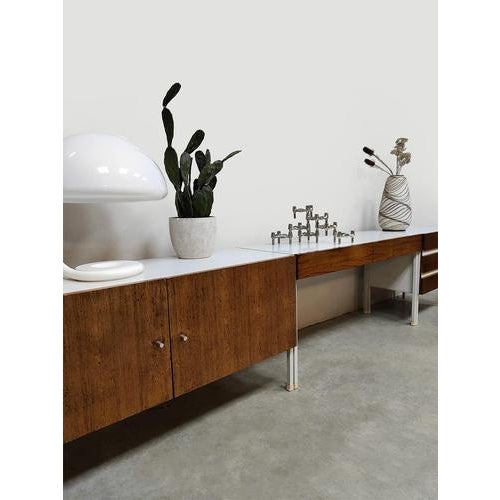 This vintage modular sideboard is just a little different from the norm. It consists of 3 separate sections that can be...