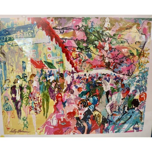 American LeRoy Neiman Print Cafe De Paris For Sale - Image 3 of 5