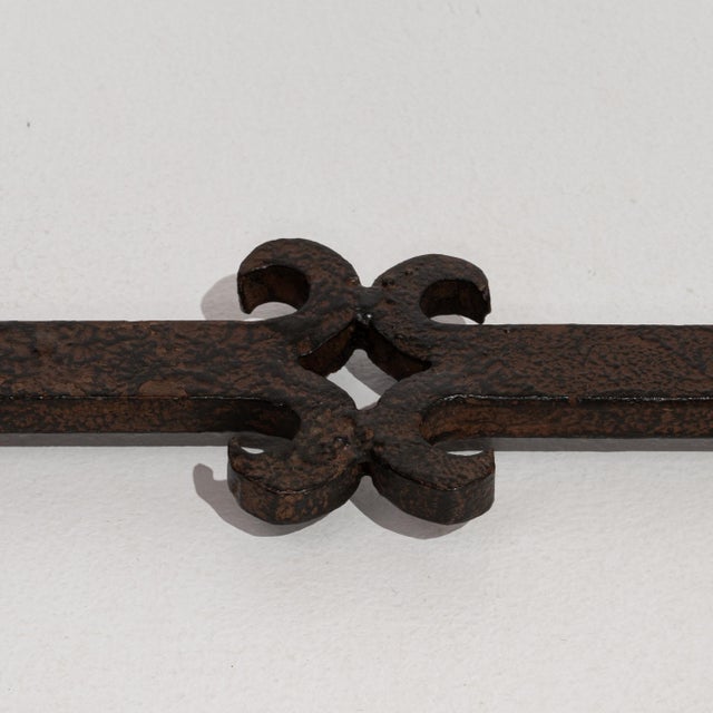 1970s 1970s Pair Of Oak Side Tables With Iron Base For Sale - Image 5 of 15