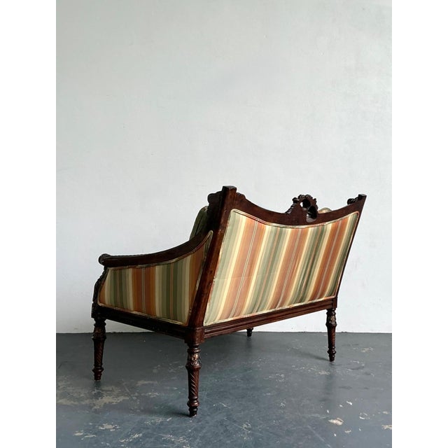 Vintage Louis XVI Carved Canape Settee For Sale - Image 17 of 18