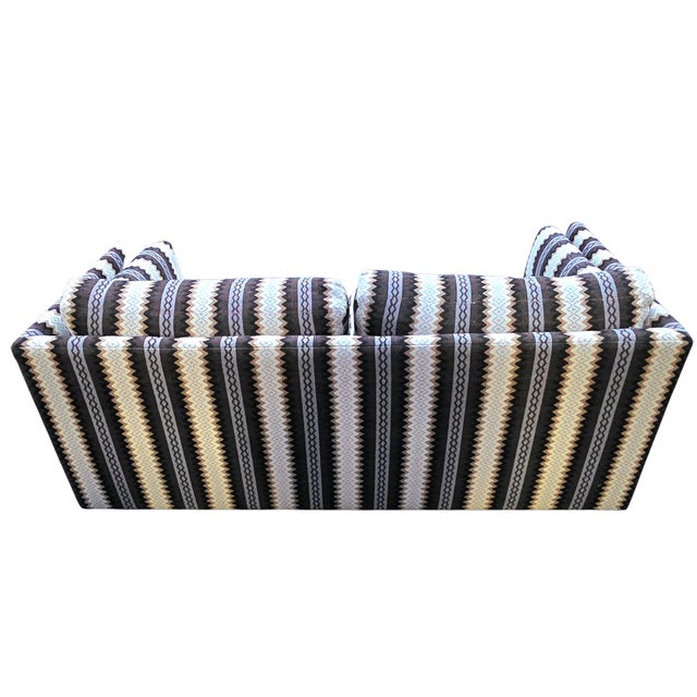 Textile Mid-Century Directional Design by Sedgefield Milo Baughman Style Sofa and Loveseat Set For Sale - Image 7 of 12