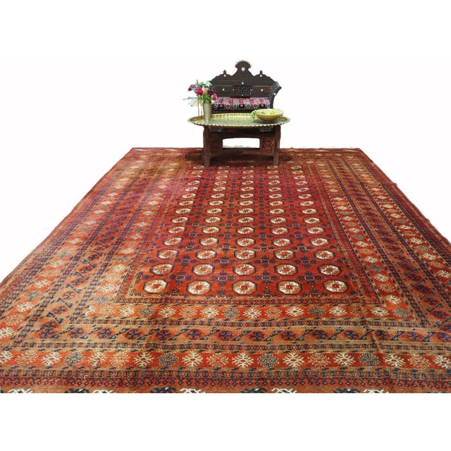 Hand Knotted Tekketurkmen Afghan Rug, 1920s For Sale - Image 3 of 13