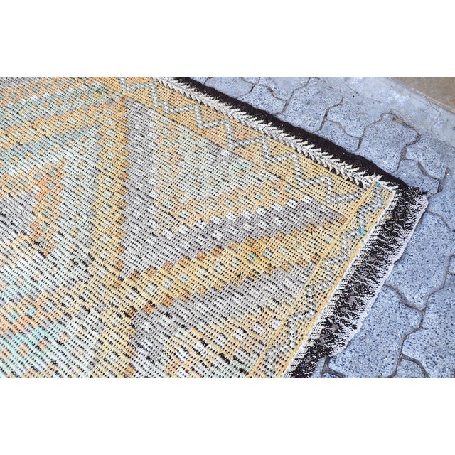 1960s Vintage Turkish Wool Kilim Rug For Sale - Image 9 of 11