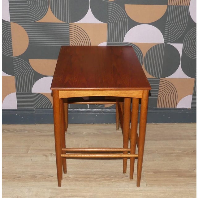 Bodafors Scandinavian Teak Nesting Tables by Bertil Fridhagen for Bodafors, 1960s, Set of 3 For Sale - Image 4 of 18