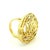 1970s Italian Modernist 18k Gold Openwork Spiral Statement Ring, Size 6 For Sale - Image 4 of 15