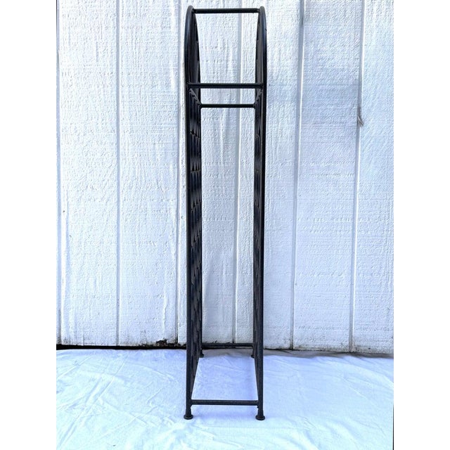 Black Arthur Umanoff Iron Floor Wine Rack For Sale - Image 8 of 12