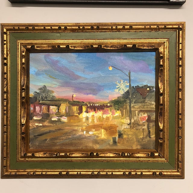Original Contemporary Landscape Painting “Conshohocken at Night” Chairish