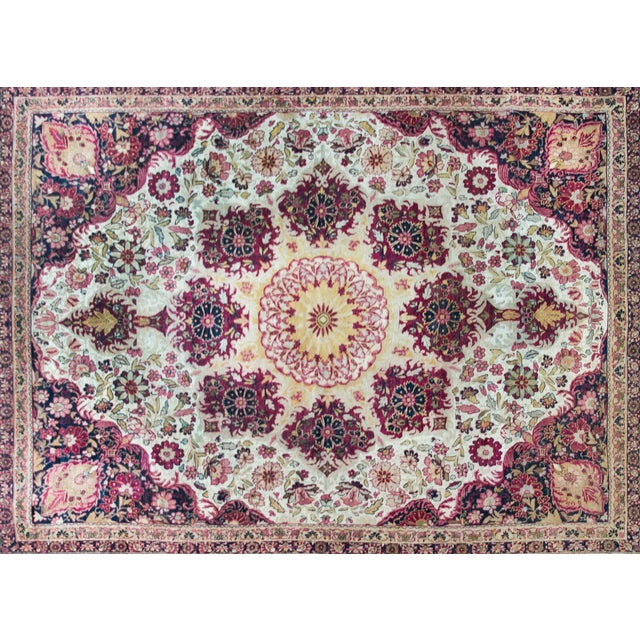 Textile Early 20th Century Persian Lavar Kirman Rug For Sale - Image 7 of 14