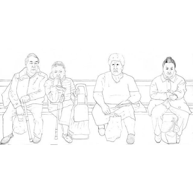 Anna Wardega, A Bench II, Ink Drawing, 2021 For Sale - Image 4 of 4