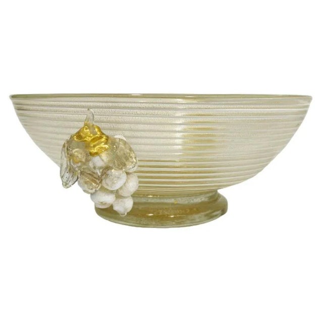 Murano Glass Bowl with Bunches of Grapes by Ercole Barovier & Toso, Italy For Sale - Image 9 of 10