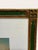 Vintage Italian Venice Canal Painting in Decorative Green and Gilt Frame, Acquired in Bellagio For Sale - Image 4 of 6